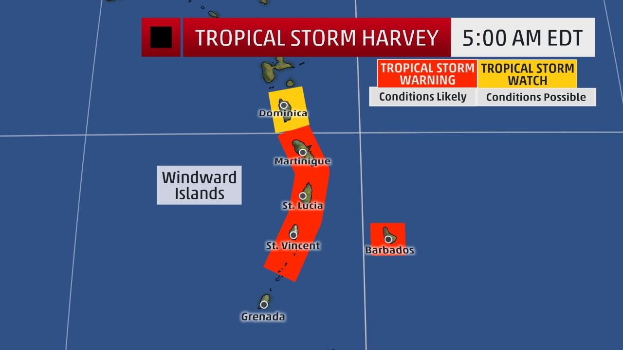 SVG Still Under Storm Warning As Harvey Drenches Windward Islands