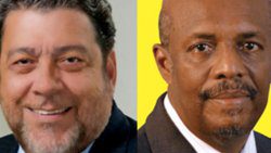 Prime Minister Dr. Ralph Gonsalves and Leader of the Opposition Arnhim Eustace.