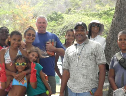 Members of the Shotokan Karate Club after they cleaned up Lower Bay Beach, Bequia.