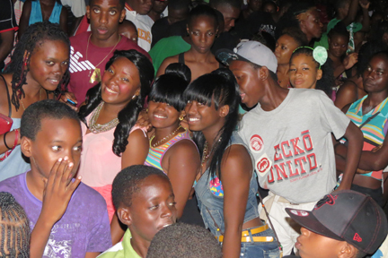 A section of the crowd at the launch of North Leeward Carnival.