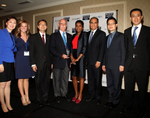 ICN founder Felicia Persaud, 4th from right, with Mike Ronan, vice president of government relations for the Caribbean, Latin America and Asia at RCCL, 4th from left; Miguel Reyna, director, Port Business Development and Asset Management, 3rd from righ; Kara Coleman, news anchor of One Caribbean Television and ICN 2013 emcee, 2nd from left and the China and the Caribbean panellists including Li Li at left; Consul in charge of economic and commercial affairs of the Consulate General of China in New York, Xiaoguang Liu; 3rd from right and Johnny Liu of the American Chinese Commerce Development Association at right. (Photo: Hayden Roger Celestin)