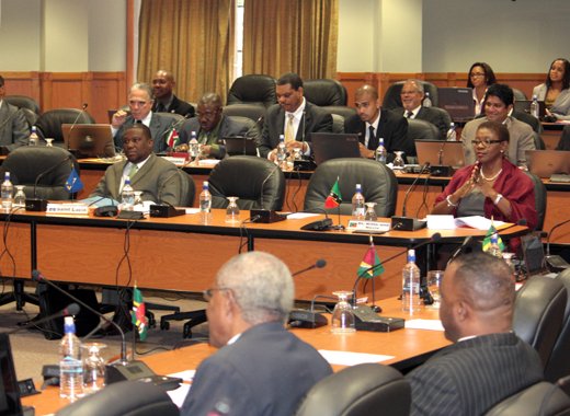 Participants at the one-day Special Meeting of the Council for Trade and Economic Development on Transportation held in St. Vincent and the Grenadines last week. (IWN photo)