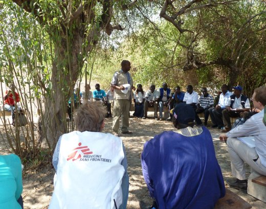 Humanitarian workers at a coordination meeting in South Sudan's Jonglei State. (Photo: OCHA)