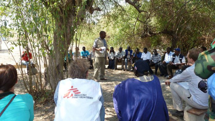 Humanitarian workers at a coordination meeting in South Sudan's Jonglei State. (Photo: OCHA)
