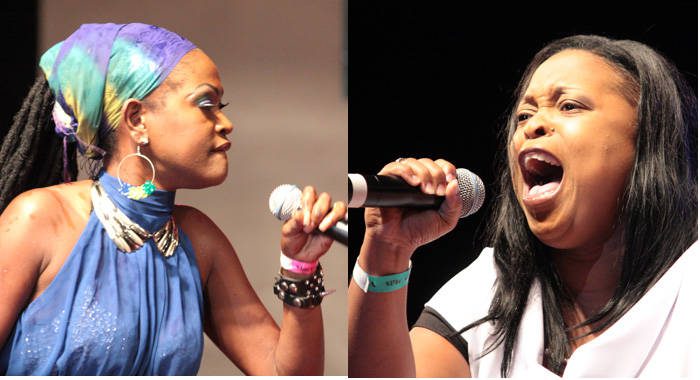 Lornette Fya Empress Nedd-Reid and Shaunelle McKenzie are the only two artistes who have a chance to win both the Soca and the National Calypso Monarch titles. (IWN montage)