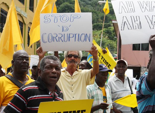 NDP protest