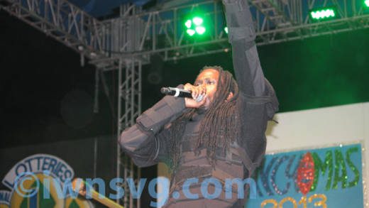 Gamal "Skinny Fabulous" Doyle performs "The General" during the Soca Monarch show.