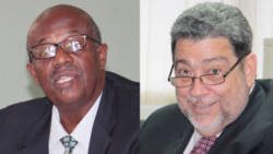Opposition Leader, Arnhim Eustace, left, and Prime Minister Dr. Ralph Gonsalves. (IWN file photos)