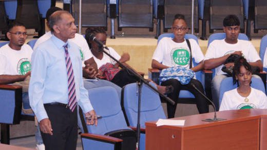 Dr. Leslie Ramsammy told students of Guyana School of Agriculture that the Vincentians will become their schoolmates.