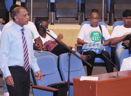 Dr. Leslie Ramsammy told students of Guyana School of Agriculture that the Vincentians will become their schoolmates.