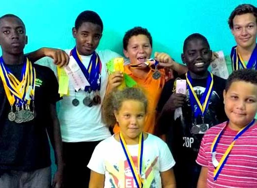 Back row, from left: Nikolas Sylvester, Chavez Joseph, Cruz Halbich, Justin Sylvester, Storm Halbich. Front: Tia Joseph and James Joseph.

 

3. Left to Right Nikolas Sylvester, Cruz Halbich, Chavez Joseph, Justin Sylvester. 4 Shne Joachim.