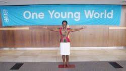 Vincentian Shalisha Samuel on Day 1 of the OYW Plenary Sessions.
