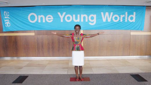 Vincentian Shalisha Samuel on Day 1 of the OYW Plenary Sessions.