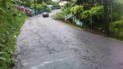 Works on the upgrade of the South Leeward Highway, which includes this span in Rillan Hill, begins January 2014. (IWN photo) 