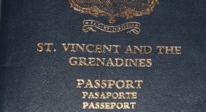 File photo of an SVG passport.