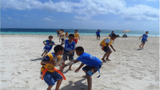 Non-contact rugby will be introduced in eight primary schools. 