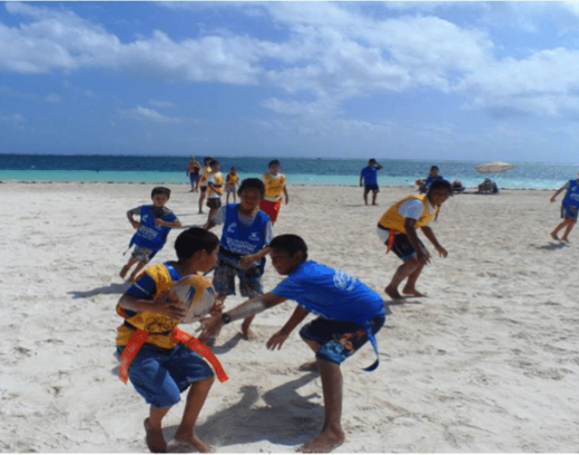 Non-contact rugby will be introduced in eight primary schools. 
