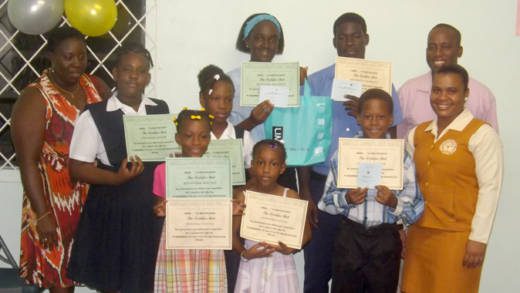 Winners in the essay and poster competition. 
