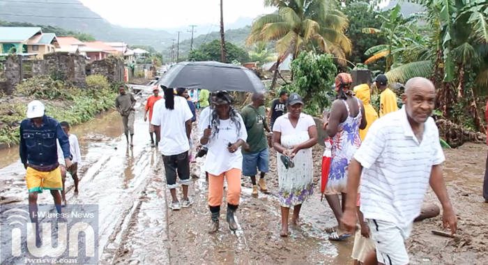 Minister of Works, Sen. Julian Francis says the clean up after the Christmas floods is incomplete. (IWN image)