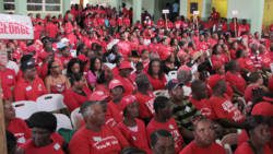 Supporters of the Unity Labour Party at the convention in February 2014. (IWN photo)
