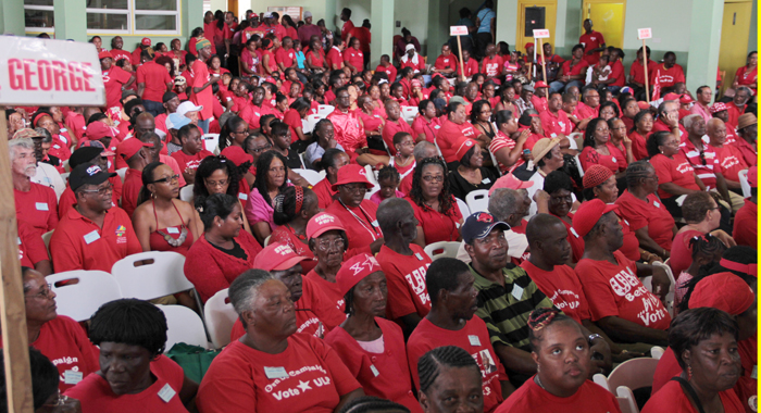 Supporters of the Unity Labour Party at the convention in February 2014. (IWN photo)
