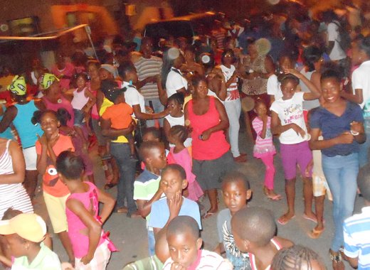 A section of the crowd at the Culture Fest event in Chateaubelair.