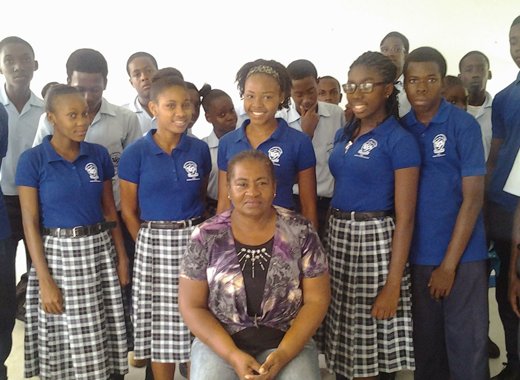 WSGSS Young Leaders and one of their teachers.
