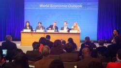 The World Economic Outlook was presented at the 2014 Spring meetings of the International Monetary Fund in Washington, DC on Tuesday. (Photo: Jerry S. George) 