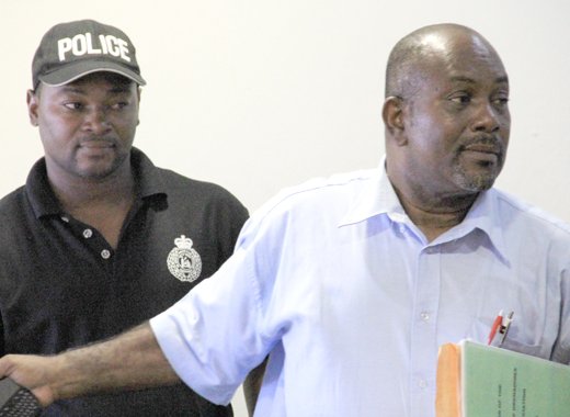 Ousted president of the SVGCA prepares to leave the meeting after a no confidence motion against him was upheld. (IWN Photo) 