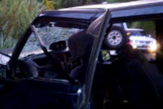 Several students were injured when this vehicle, driven by Julio Francis, son of Transport Minister Julian Francis, crashed in November 2012.