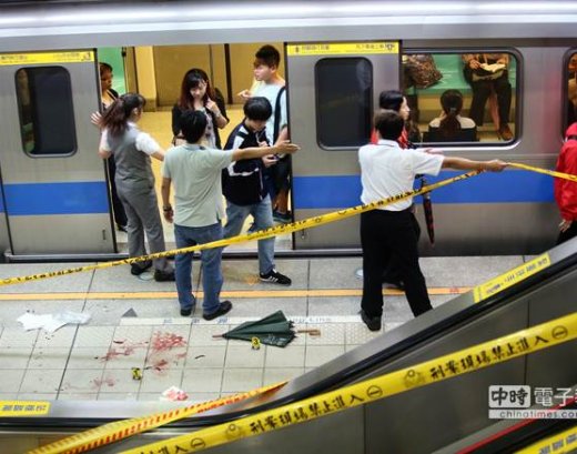 Four persons have died in a knife attack on the Taipei metro. (Photo: chinatimes.com)
