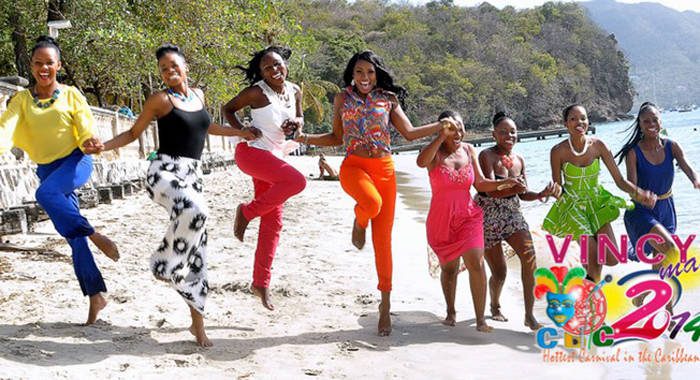 The eight contestants in the Miss SVG 2014 pageant. (CDC photo)