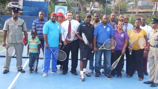 Commissioner of Police, Mr.Michael Charles, along with police coordinators, who will be taking part in the six-week programme.