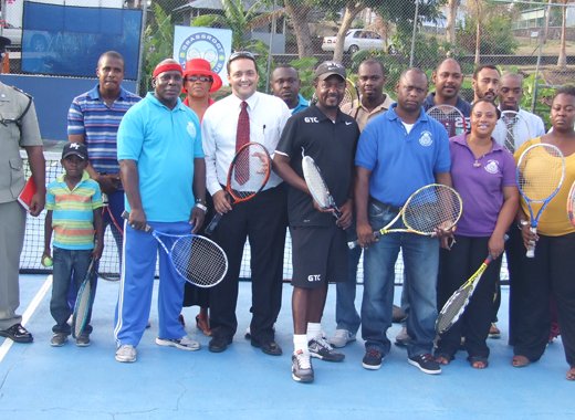 Commissioner of Police, Mr.Michael Charles, along with police coordinators, who will be taking part in the six-week programme.