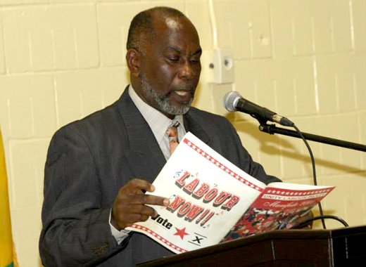 NDP Vice-President, St. Clair Leacock, has accused the ULP administration of not keeping its manifesto promises. He is seen here in May 2014. (Photo: NDP/Facebook)