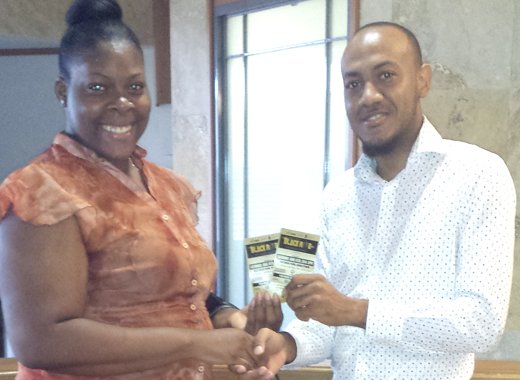 Melissa Johnson walked away with two tickets to Black Rave the Golden Journey.