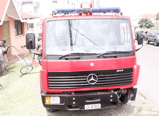 The fire truck was still able toattend to the . firfire e