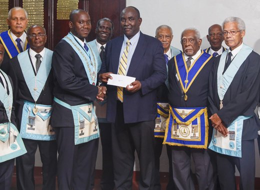 Freemasons have donate EC$20,000 to the SVG Red Cross for the December 2013 storm relief. 