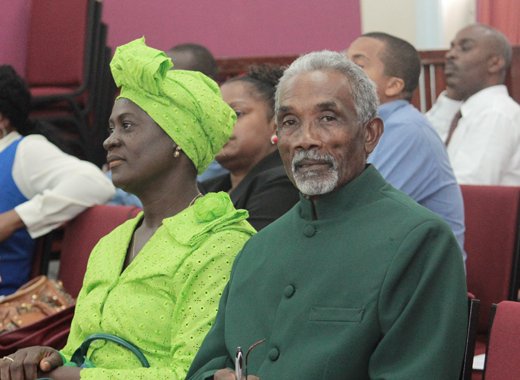 Susan Simon, SVG Green Party candidate for North Windward, and party leader Ivan O'Neal. (IWN Photo)