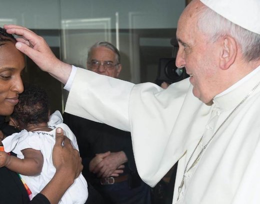 Christian mother Meriam Ibrahim and her family met Pope Francis  on Thursday.