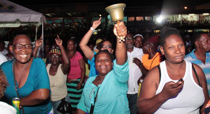 Patrons react during a performance at the National Calypso finals in 2014. Calypso judges will hone their stills at a seminar today.