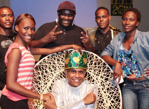Zamfir "Man Zangie" Adams and fans after his win Sunday night. (IWN photo)