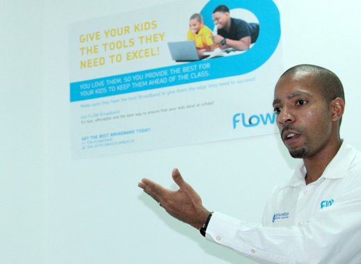 FLOW's country manager, Christopher Gordon. (IWN Photo)