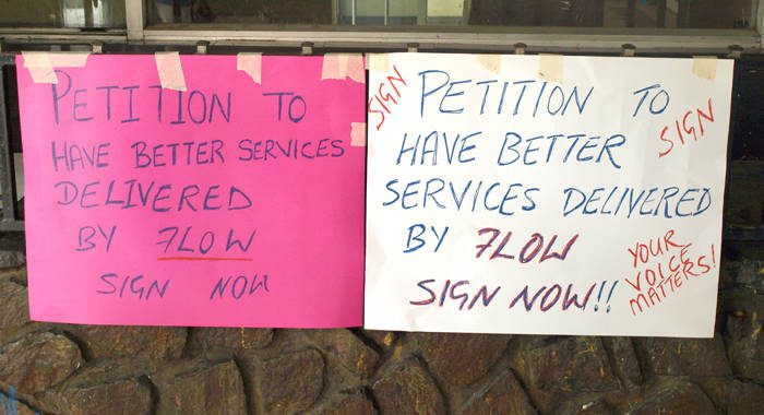 More than 1,000 persons have signed a petition demanding better service from FLOW. (Photo: Adriana King)