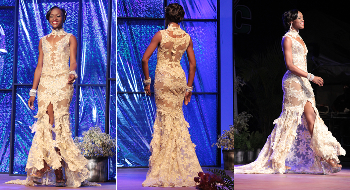 Best Evening Wear: Miss Antigua and Barbuda Raynel Carroll. (Photo: IWN/Zavique Morris)