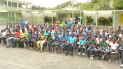 Members of the Police Youth Clubs from across St. Vincent and the Grenadines.