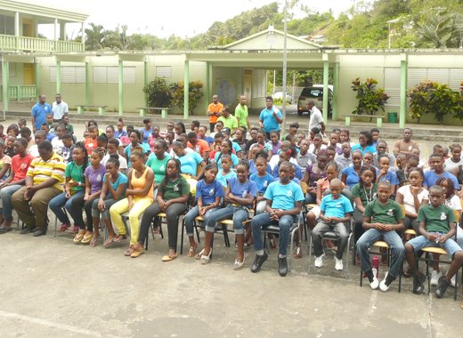 Members of the Police Youth Clubs from across St. Vincent and the Grenadines.