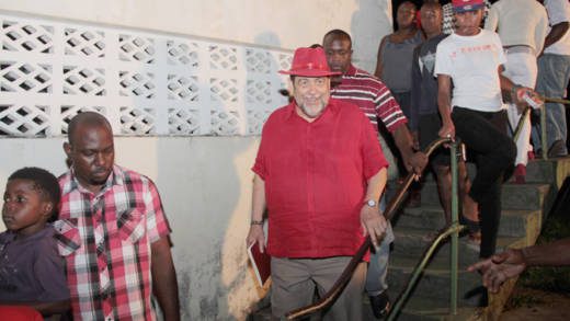 PM Gonsalves as he  exited the ULP South Leeward  Constituency Conference in July, where Williams nominated Thomas as the ULP's candidate for South Leeward. (IWN photo)