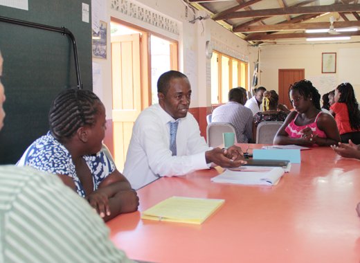 Lawyer Julian Jack speaks to campers about the legal profession.
