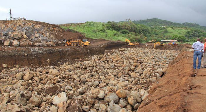 Spanning the Yambou River is among the work left to be done at the airport. (IWN photo)